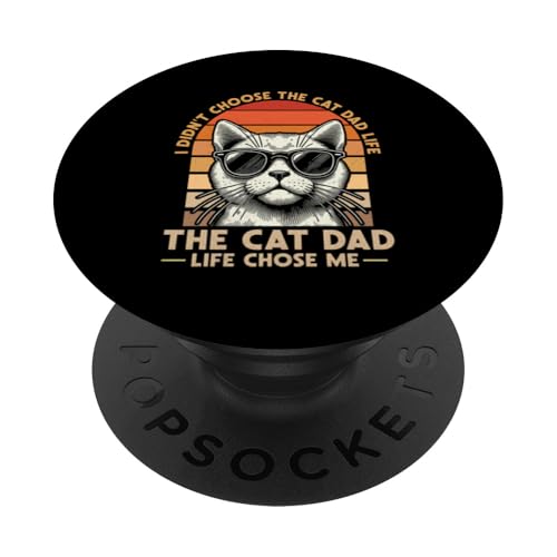 Katze Papa Vater Katzenliebhaber Eltern Vatertag Papa Vaterschaft PopSockets Klebender PopGrip Katze Papa Vater Katzenliebhaber Eltern Vatertag Papa Vaterschaft PopSockets Klebender PopGrip von Proud Cat Dad Loving Father Cat Owner Men Daddy