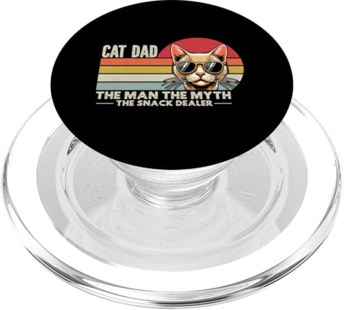 Katze Papa Vater Katzenliebhaber Eltern Vatertag Papa Vaterschaft PopSockets PopGrip für MagSafe Katze Papa Vater Katzenliebhaber Eltern Vatertag Papa Vaterschaft PopSockets PopGrip für MagSafe von Proud Cat Dad Loving Father Cat Owner Men Daddy