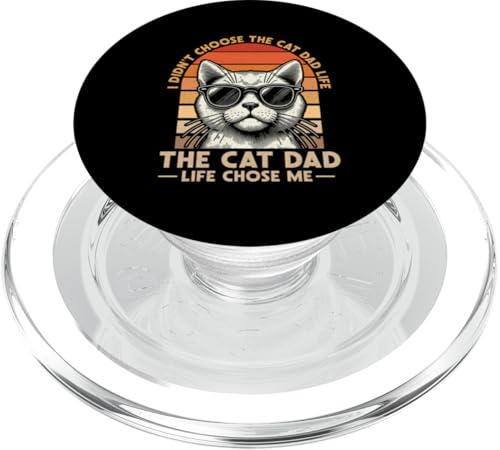 Katze Papa Vater Katzenliebhaber Eltern Vatertag Papa Vaterschaft PopSockets PopGrip für MagSafe Katze Papa Vater Katzenliebhaber Eltern Vatertag Papa Vaterschaft PopSockets PopGrip für MagSafe von Proud Cat Dad Loving Father Cat Owner Men Daddy