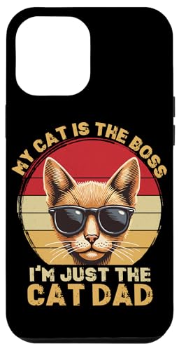 Katze Papa Vatertag Retro Katzenliebhaber Katzenbesitzer Papa Papa Hülle für iPhone 12 Pro Max von Proud Cat Dad Loving Father Cat Owner Men Daddy