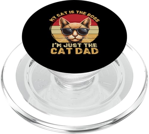 Katze Papa Vatertag Retro Katzenliebhaber Katzenbesitzer Papa Papa PopSockets PopGrip für MagSafe Katze Papa Vatertag Retro Katzenliebhaber Katzenbesitzer Papa Papa PopSockets PopGrip für MagSafe von Proud Cat Dad Loving Father Cat Owner Men Daddy