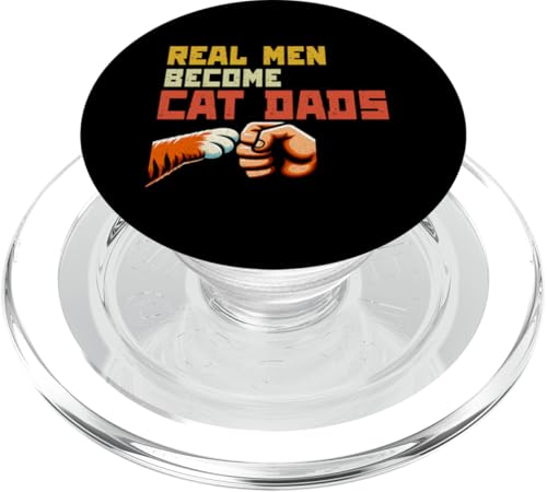 Real Men Become Cat Dads Vatertag Katzenliebhaber Retro PopSockets PopGrip für MagSafe Real Men Become Cat Dads Vatertag Katzenliebhaber Retro PopSockets PopGrip für MagSafe von Proud Cat Dad Loving Father Cat Owner Men Daddy