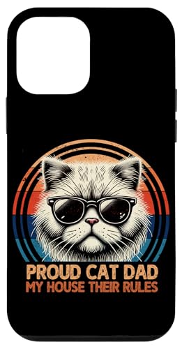 Stolze Katze Papa My House Their Rules Katzenliebhaber Katzenbesitzer Retro Hülle für iPhone 12 mini Stolze Katze Papa My House Their Rules Katzenliebhaber Katzenbesitzer Retro Hülle für iPhone 12 mini von Proud Cat Dad Loving Father Cat Owner Men Daddy