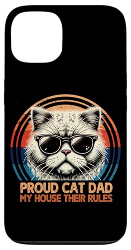 Stolze Katze Papa My House Their Rules Katzenliebhaber Katzenbesitzer Retro Hülle für iPhone 13 Stolze Katze Papa My House Their Rules Katzenliebhaber Katzenbesitzer Retro Hülle für iPhone 13 von Proud Cat Dad Loving Father Cat Owner Men Daddy