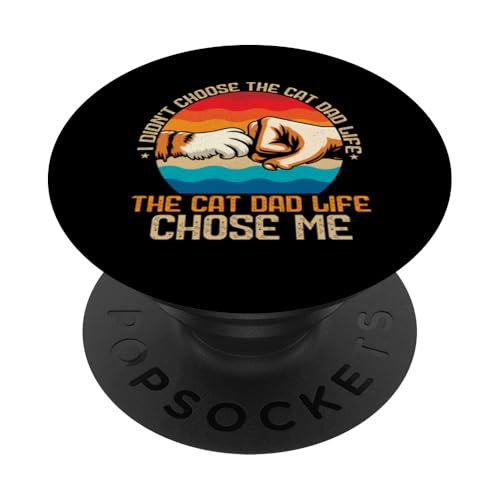 The Cat Dad Life Choose Me Father's Day Cat Lover Retro PopSockets Klebender PopGrip The Cat Dad Life Choose Me Father's Day Cat Lover Retro PopSockets Klebender PopGrip von Proud Cat Dad Loving Father Cat Owner Men Daddy
