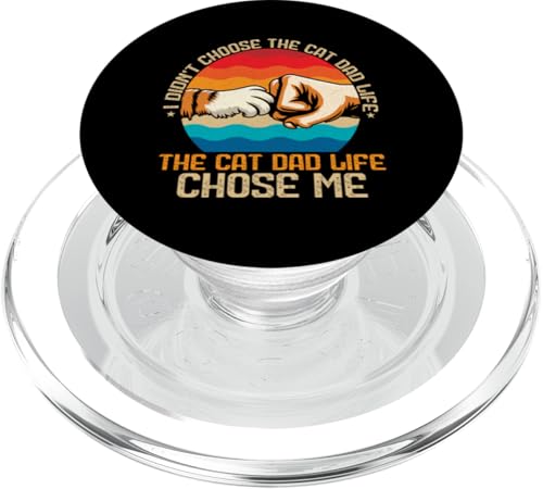 The Cat Dad Life Choose Me Father's Day Cat Lover Retro PopSockets PopGrip für MagSafe The Cat Dad Life Choose Me Father's Day Cat Lover Retro PopSockets PopGrip für MagSafe von Proud Cat Dad Loving Father Cat Owner Men Daddy