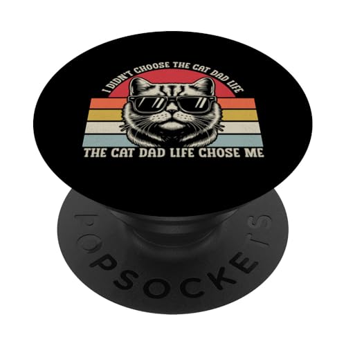 The Cat Dad Life Choose Me Vatertag Lustiger Katzenliebhaber im Retro-Look PopSockets Klebender PopGrip The Cat Dad Life Choose Me Vatertag Lustiger Katzenliebhaber im Retro-Look PopSockets Klebender PopGrip von Proud Cat Dad Loving Father Cat Owner Men Daddy
