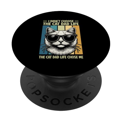 The Cat Dad Life Chose Me Cat Lover Vatertag Retro PopSockets Klebender PopGrip The Cat Dad Life Chose Me Cat Lover Vatertag Retro PopSockets Klebender PopGrip von Proud Cat Dad Loving Father Cat Owner Men Daddy