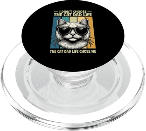 The Cat Dad Life Chose Me Cat Lover Vatertag Retro PopSockets PopGrip für MagSafe The Cat Dad Life Chose Me Cat Lover Vatertag Retro PopSockets PopGrip für MagSafe von Proud Cat Dad Loving Father Cat Owner Men Daddy