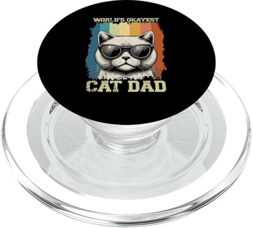 World's Okayest Cat Dad Katzenliebhaber Tier Vatertag Elternteil PopSockets PopGrip für MagSafe World's Okayest Cat Dad Katzenliebhaber Tier Vatertag Elternteil PopSockets PopGrip für MagSafe von Proud Cat Dad Loving Father Cat Owner Men Daddy