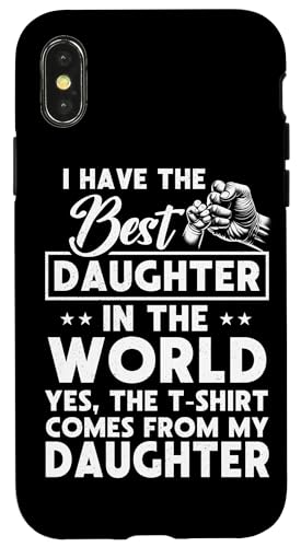 Ich habe die beste Tochter, Vatertag, Papa, Papa, Papa, Lustig Hülle für iPhone X/XS Ich habe die beste Tochter, Vatertag, Papa, Papa, Papa, Lustig Hülle für iPhone X/XS von Proud Father Of Daughters Loving Daddy Men Dad