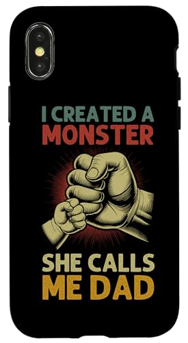 Ich habe ein Monster erschaffen, sie nennt mich Papa Vatertagseltern Hülle für iPhone X/XS Ich habe ein Monster erschaffen, sie nennt mich Papa Vatertagseltern Hülle für iPhone X/XS von Proud Father Of Daughters Loving Daddy Men Dad