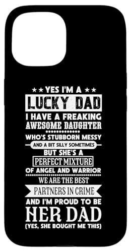 Vater Tochter Papa von Mädchen Elternteil Vatertag Papa Vater Hülle für iPhone 15 Vater Tochter Papa von Mädchen Elternteil Vatertag Papa Vater Hülle für iPhone 15 von Proud Father Of Daughters Loving Daddy Men Dad