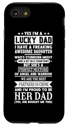 Vater Tochter Papa von Mädchen Elternteil Vatertag Papa Vater Hülle für iPhone SE (2020) / 7 / 8 von Proud Father Of Daughters Loving Daddy Men Dad
