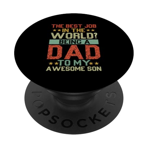 Der beste Job der Welt, Vater für meinen großartigen Sohn zu sein PopSockets Klebender PopGrip Der beste Job der Welt, Vater für meinen großartigen Sohn zu sein PopSockets Klebender PopGrip von Proud Father Of Sons Daddy Men Dad Father's Day