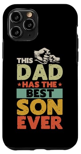 Dieser Vater hat den besten Sohn aller Zeiten, Retro-Vatertags-Eltern Hülle für iPhone 11 Pro Dieser Vater hat den besten Sohn aller Zeiten, Retro-Vatertags-Eltern Hülle für iPhone 11 Pro von Proud Father Of Sons Daddy Men Dad Father's Day