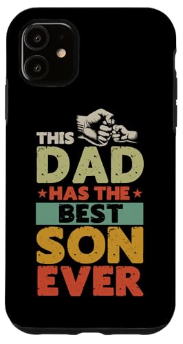 Dieser Vater hat den besten Sohn aller Zeiten, Retro-Vatertags-Eltern Hülle für iPhone 11 Dieser Vater hat den besten Sohn aller Zeiten, Retro-Vatertags-Eltern Hülle für iPhone 11 von Proud Father Of Sons Daddy Men Dad Father's Day