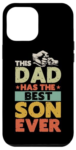 Dieser Vater hat den besten Sohn aller Zeiten, Retro-Vatertags-Eltern Hülle für iPhone 12 Pro Max Dieser Vater hat den besten Sohn aller Zeiten, Retro-Vatertags-Eltern Hülle für iPhone 12 Pro Max von Proud Father Of Sons Daddy Men Dad Father's Day