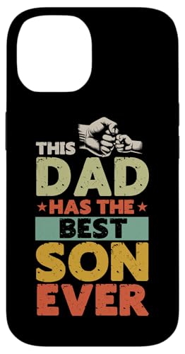 Dieser Vater hat den besten Sohn aller Zeiten, Retro-Vatertags-Eltern Hülle für iPhone 14 Dieser Vater hat den besten Sohn aller Zeiten, Retro-Vatertags-Eltern Hülle für iPhone 14 von Proud Father Of Sons Daddy Men Dad Father's Day
