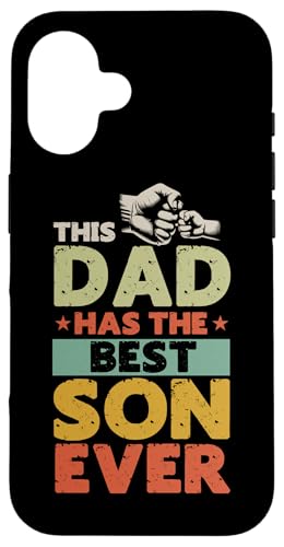 Dieser Vater hat den besten Sohn aller Zeiten, Retro-Vatertags-Eltern Hülle für iPhone 16 Dieser Vater hat den besten Sohn aller Zeiten, Retro-Vatertags-Eltern Hülle für iPhone 16 von Proud Father Of Sons Daddy Men Dad Father's Day