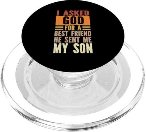 Hat Gott nach einem besten Freund gefragt, er hat mir meinen Sohn Retro Dad geschickt PopSockets PopGrip für MagSafe Hat Gott nach einem besten Freund gefragt, er hat mir meinen Sohn Retro Dad geschickt PopSockets PopGrip für MagSafe von Proud Father Of Sons Daddy Men Dad Father's Day