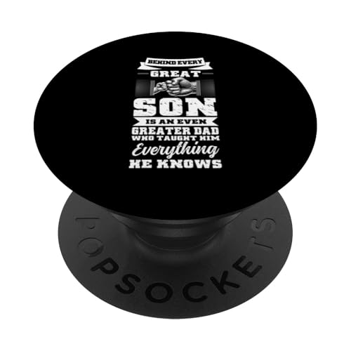 Hinter jedem großartigen Sohn steht ein noch größerer Vater, Eltern, Jungen PopSockets Klebender PopGrip Hinter jedem großartigen Sohn steht ein noch größerer Vater, Eltern, Jungen PopSockets Klebender PopGrip von Proud Father Of Sons Daddy Men Dad Father's Day
