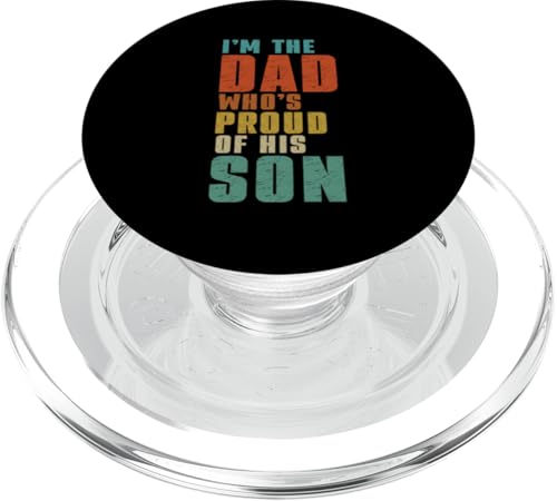 Ich bin der Vater, der stolz auf den Vatertag seines Sohnes ist, Retro Papa PopSockets PopGrip für MagSafe Ich bin der Vater, der stolz auf den Vatertag seines Sohnes ist, Retro Papa PopSockets PopGrip für MagSafe von Proud Father Of Sons Daddy Men Dad Father's Day