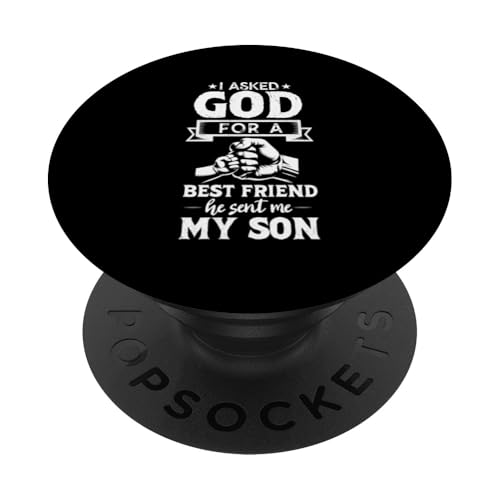 Ich habe Gott um einen besten Freund gebeten, er hat mir meinen Sohn Papa geschickt PopSockets Klebender PopGrip Ich habe Gott um einen besten Freund gebeten, er hat mir meinen Sohn Papa geschickt PopSockets Klebender PopGrip von Proud Father Of Sons Daddy Men Dad Father's Day