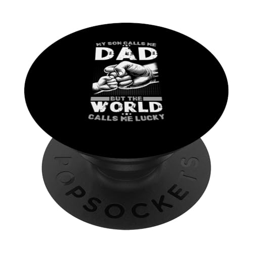 Mein Sohn nennt mich Papa, aber die Welt nennt mich Lucky Papa PopSockets Klebender PopGrip Mein Sohn nennt mich Papa, aber die Welt nennt mich Lucky Papa PopSockets Klebender PopGrip von Proud Father Of Sons Daddy Men Dad Father's Day