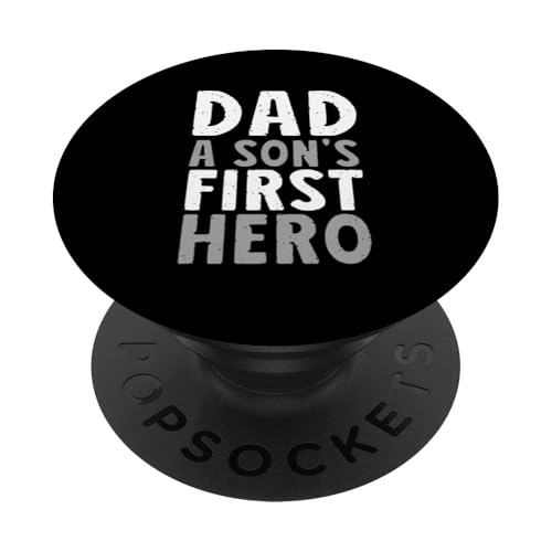 Papa, der erste Held eines Sohnes, Vatertag, Lustiger Papa, Elternteil, Papa PopSockets Klebender PopGrip Papa, der erste Held eines Sohnes, Vatertag, Lustiger Papa, Elternteil, Papa PopSockets Klebender PopGrip von Proud Father Of Sons Daddy Men Dad Father's Day