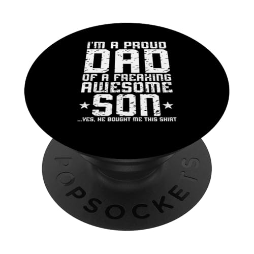 Stolzer Vater eines verdammt tollen Sohnes Vatertag Lustiger Papa PopSockets Klebender PopGrip von Proud Father Of Sons Daddy Men Dad Father's Day