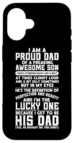 Vater, Sohn, Vaterschaft, Vater der Jungen, Elterntag Hülle für iPhone 16 Vater, Sohn, Vaterschaft, Vater der Jungen, Elterntag Hülle für iPhone 16 von Proud Father Of Sons Daddy Men Dad Father's Day