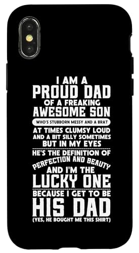 Vater, Sohn, Vaterschaft, Vater der Jungen, Elterntag Hülle für iPhone X/XS Vater, Sohn, Vaterschaft, Vater der Jungen, Elterntag Hülle für iPhone X/XS von Proud Father Of Sons Daddy Men Dad Father's Day