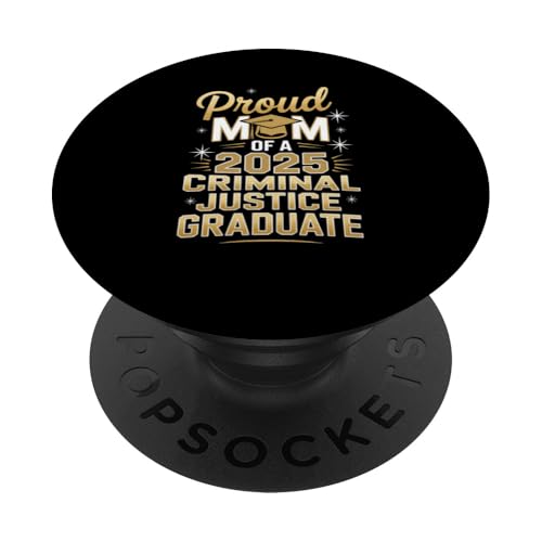 Stolze Mutter eines Absolventen der Kriminalgerechtigkeit 2025 PopSockets Klebender PopGrip Stolze Mutter eines Absolventen der Kriminalgerechtigkeit 2025 PopSockets Klebender PopGrip von Proud Mom of a 2025 University College Graduate