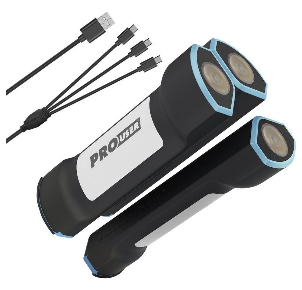 PROUSER Powerbank mit Taschenlampe 3er Set Powerbank von Prouser