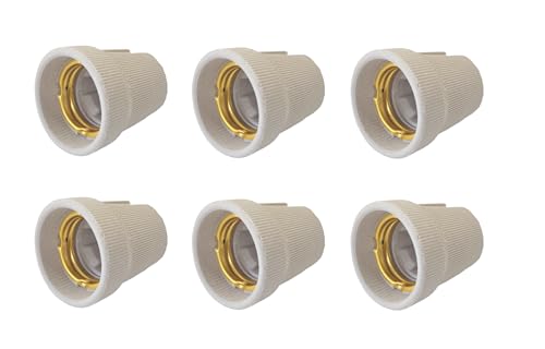 6 x Keramik Lampenfassung Fassung für Glühlampen Halogen LED E27 Sockel 230V 6 x Keramik Lampenfassung Fassung für Glühlampen Halogen LED E27 Sockel 230V von Provance
