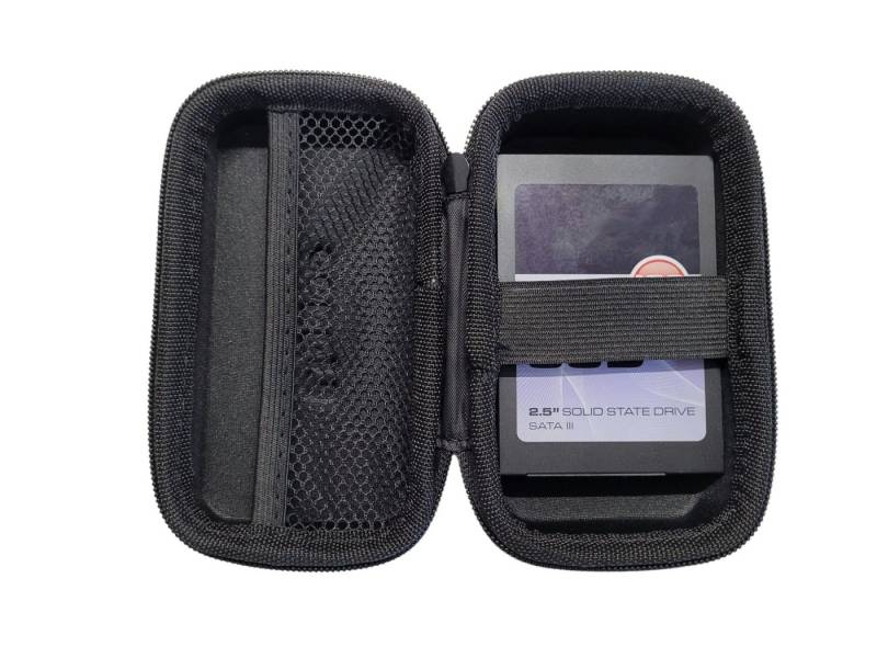 Provance Festplattentasche Schutztasche für Festplatten SSD HDD 14x7x6 cm (M) von Provance