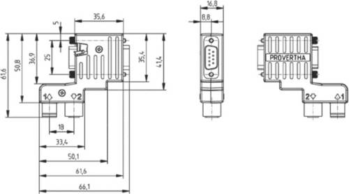 Provertha 40-1492122 Sensor-/Aktor-Steckverbinder, unkonfektioniert Adapter, Y-Form 1St. von Provertha