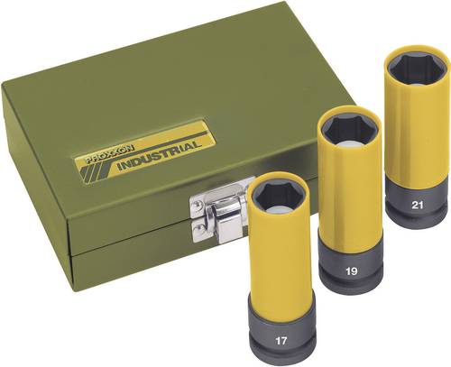 Außen-Sechskant Kraft-Steckschlüsseleinsatz-Set 3teilig 1/2  (12.5 mm) Produktabmessung von Proxxon Industrial