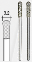 PROXXON 28234 - Diamantierte Schleifstifte in Kugelform, 3,2 mm, 2 Stück von Proxxon