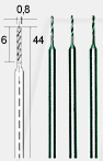 PROXXON 28852 - Stahlbohrer, Wolfram-Vanadium-Stahl, 0,8 mm, 3 Stück von Proxxon