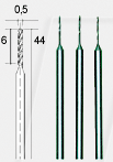 PROXXON 28864 - Stahlbohrer, Wolfram-Vanadium-Stahl, 0,5 mm, 3 Stück von Proxxon