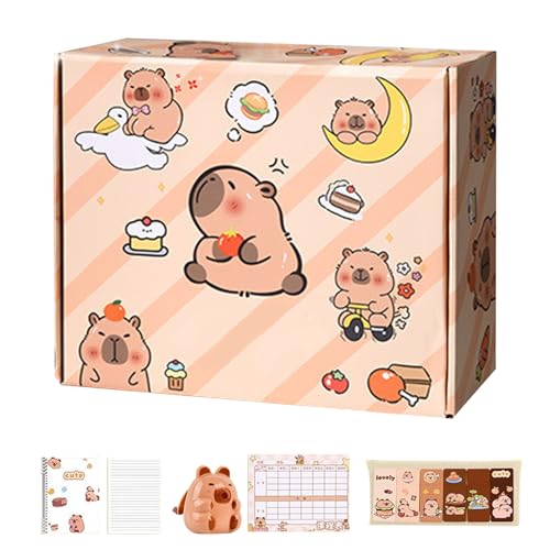 Proypiax Capybara Schulsachen | Cartoon Capybara Stifteetui,Schulbedarf Für Und Mädchen Enthält Notizbücher Stifte Haftnotizen Aufkleber Usw Proypiax Capybara Schulsachen | Cartoon Capybara Stifteetui,Schulbedarf Für Und Mädchen Enthält Notizbücher Stifte Haftnotizen Aufkleber Usw von Proypiax