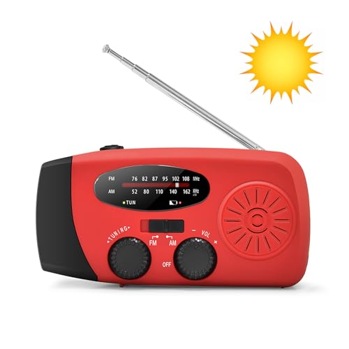 Notfall Radio Akku Kurbelradio Solar Ladegerät Power Bank USB AM/FM-Radio Mit SOS-Alarm Taschenlampe, 3-Wege-Laden Radios Notwetterfunk Für Notfälle Im Freien Notfall Radio Akku Kurbelradio Solar Ladegerät Power Bank USB AM/FM-Radio Mit SOS-Alarm Taschenlampe, 3-Wege-Laden Radios Notwetterfunk Für Notfälle Im Freien von Pruojhw