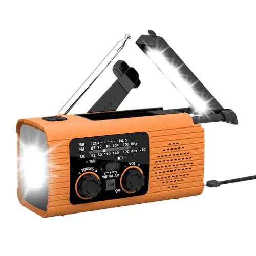 Notfallradio Powerbank, Kurbel, Solar, AM/FM & LED Taschenlampe – Tragbares Wetterradio Für Zuhause & Outdoor Kurbelwetterradio, Handkurbelradio Survival-Radio-Taschenlampe Notfallradio Powerbank, Kurbel, Solar, AM/FM & LED Taschenlampe – Tragbares Wetterradio Für Zuhause & Outdoor Kurbelwetterradio, Handkurbelradio Survival-Radio-Taschenlampe von Pruojhw