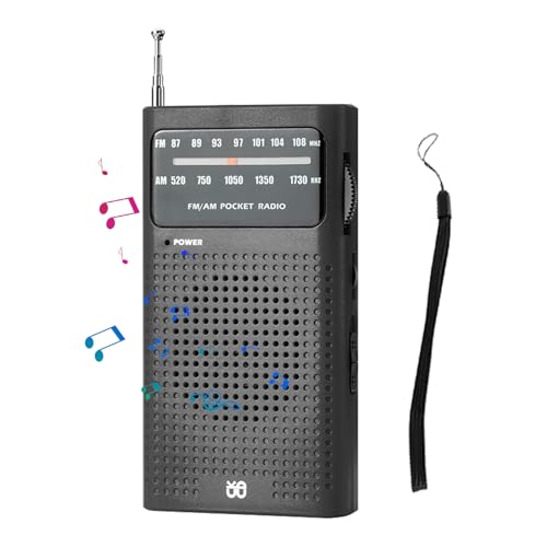 Pruojhw Am UKW-Radio Tragbar Batteriebetriebenes Wetterradio Mit Großem Lautsprecher - Zifferblatt, Kopfhöreranschluss, Starker Empfang Mit Handschlaufe Und Trageband Pruojhw Am UKW-Radio Tragbar Batteriebetriebenes Wetterradio Mit Großem Lautsprecher - Zifferblatt, Kopfhöreranschluss, Starker Empfang Mit Handschlaufe Und Trageband von Pruojhw