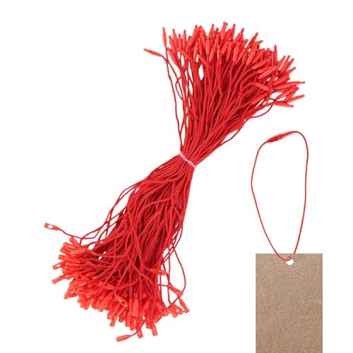 Pruojhw Etikettenkette zum Aufhängen, Etikettierseil für Kleidung, 100 x Haken mit Schnalle mit Druckverschluss – Befestigungselemente für Etiketten, zum Aufhängen Pruojhw Etikettenkette zum Aufhängen, Etikettierseil für Kleidung, 100 x Haken mit Schnalle mit Druckverschluss – Befestigungselemente für Etiketten, zum Aufhängen von Pruojhw