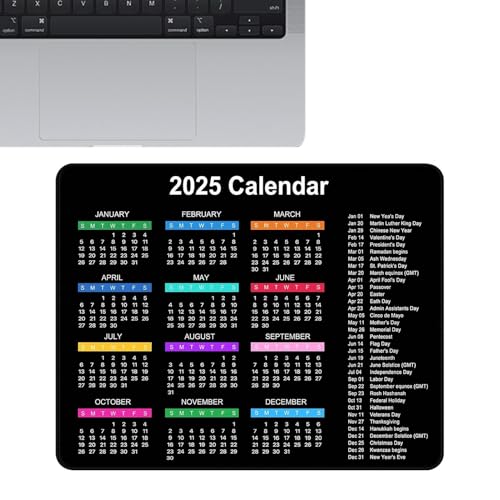 Pruojhw Mauspad Kalender 2025, Mauspad Kalender 2025 für Büro, Laptop-Mauspad für kabellose Maus, Schreibtisch-Mauspad 9,8 x 7,8 Zoll für Pruojhw Mauspad Kalender 2025, Mauspad Kalender 2025 für Büro, Laptop-Mauspad für kabellose Maus, Schreibtisch-Mauspad 9,8 x 7,8 Zoll für von Pruojhw