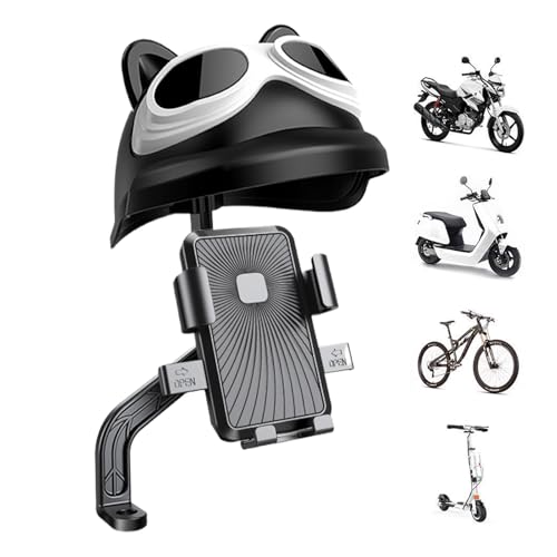 Pruojhw Smartphone-Halterung für Scooter, Telefonhalterung für Elektroroller, 360 Grad drehbar, Telefonclip für Rückspiegel auf Motorrad, mit einem Schirmmütze Pruojhw Smartphone-Halterung für Scooter, Telefonhalterung für Elektroroller, 360 Grad drehbar, Telefonclip für Rückspiegel auf Motorrad, mit einem Schirmmütze von Pruojhw
