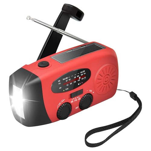 Pruojhw Solarradio | Handkurbel-Ladegerät | Mobile Stromversorgung 2000 MAh, LED-Taschenlampen, AM/FM/NOAA-Wetteralarm, DREI Lademethoden, Notfall Radio Wetterradio Pruojhw Solarradio | Handkurbel-Ladegerät | Mobile Stromversorgung 2000 MAh, LED-Taschenlampen, AM/FM/NOAA-Wetteralarm, DREI Lademethoden, Notfall Radio Wetterradio von Pruojhw